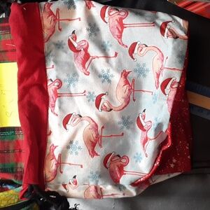 8"x7" Drawstring Boxed Bottom Lined Gift or Makeup bag.